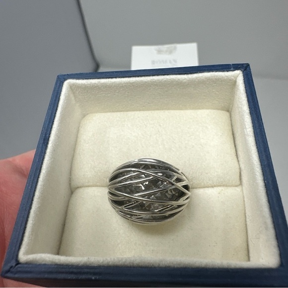 Saphrim Kibbutz Revadim Roman Glass Size 8.5 Ring set in‎ Sterling Silver - Picture 1 of 7